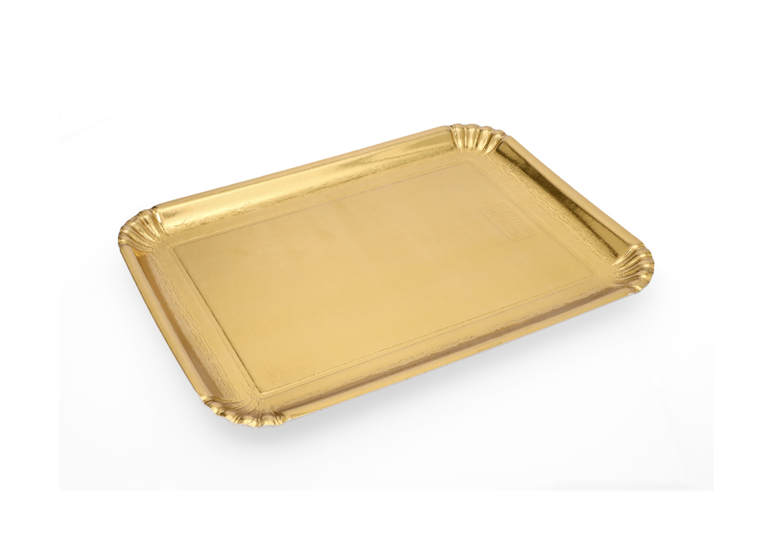 PD-FUR/M: 445 x 335 mm,<br>10 pcs. golden cardboard plates for buffets 2