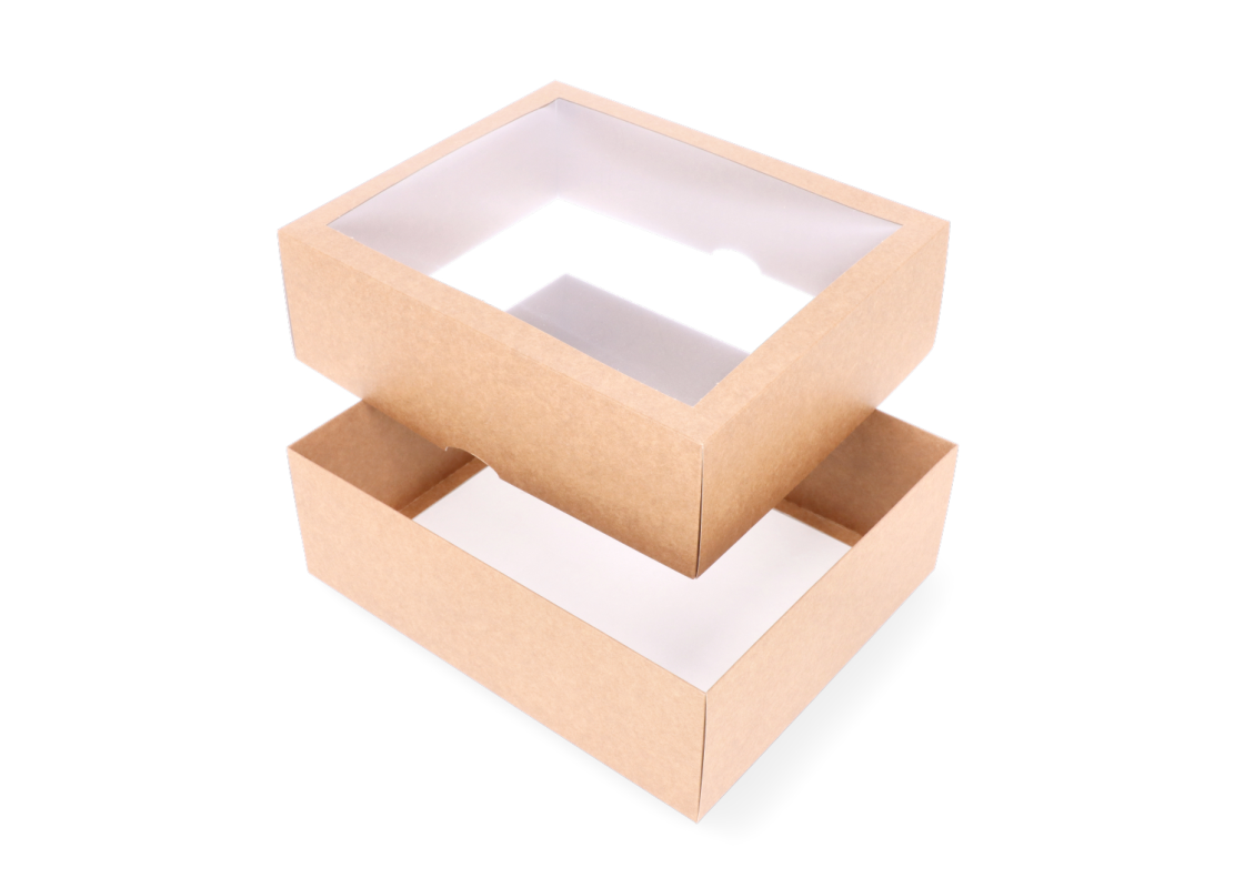 DD-17L: 300 x 250 x 100 mm<br>two part box with window 1