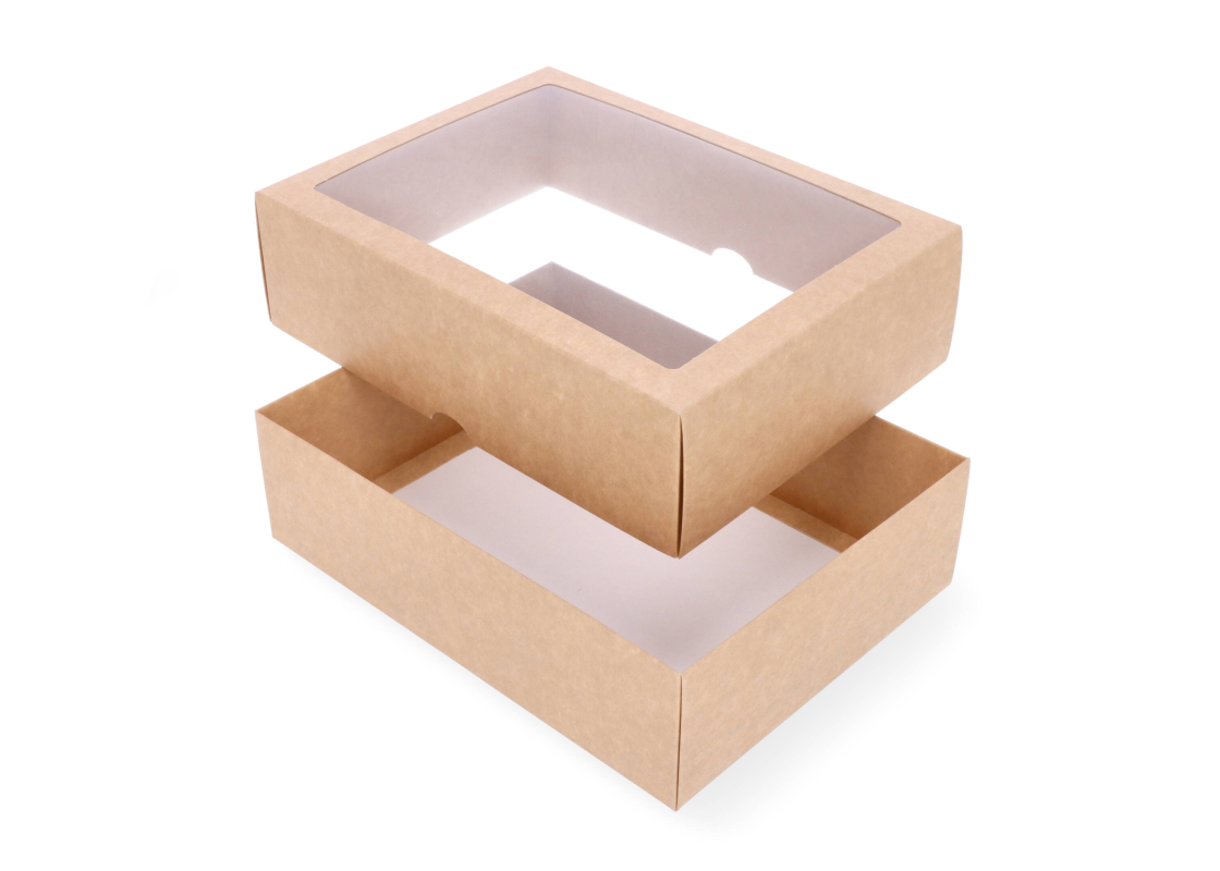DD-5L: 280 x 210 x 80 mm<br> two part box with window 1