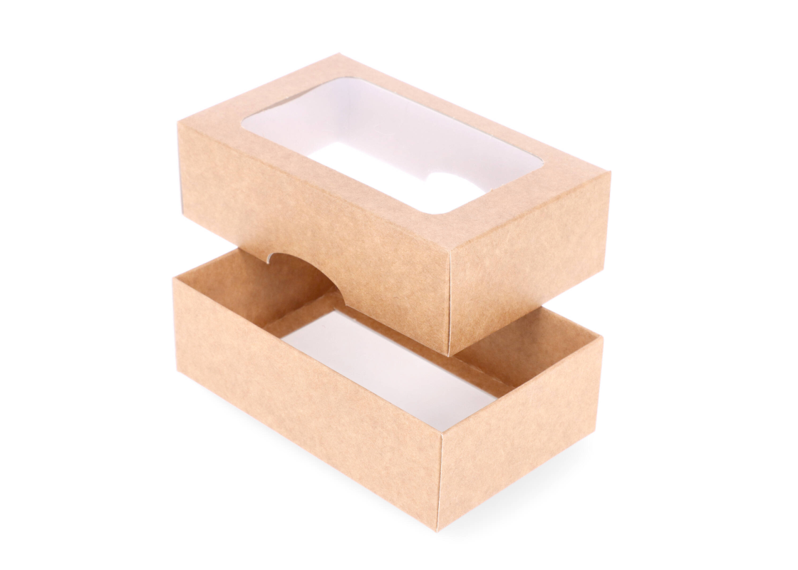 DD-8L: 130 x 80 x 40 mm<br>two part box with window 1