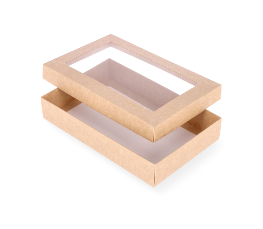 DDP-18L: 220 x 140 x 40 mm<br>two part box with window 4