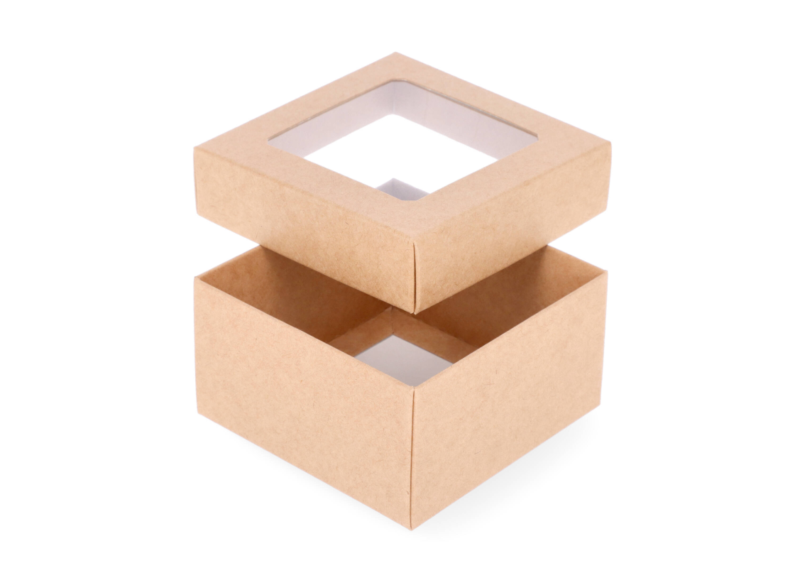 DDP-1L: 90 x 90 x 50 mm<br>two part box with window 1
