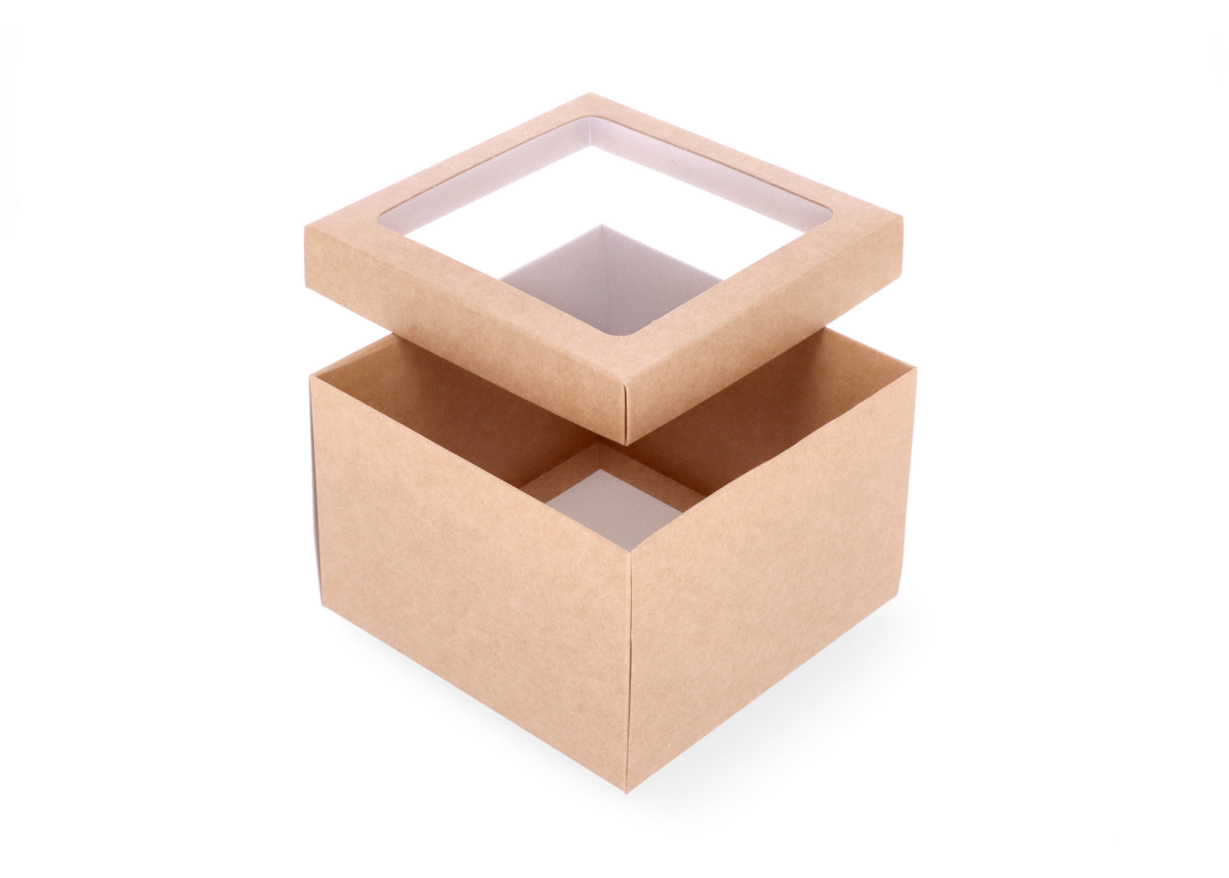 DDP-22L: 150 x 150 x 100 mm<br>two part box with window 1