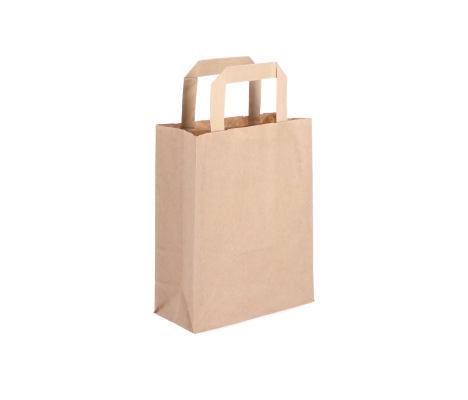 FLAT-1: 180 x 80 x 220 mm paper bag with flat paper handles 3