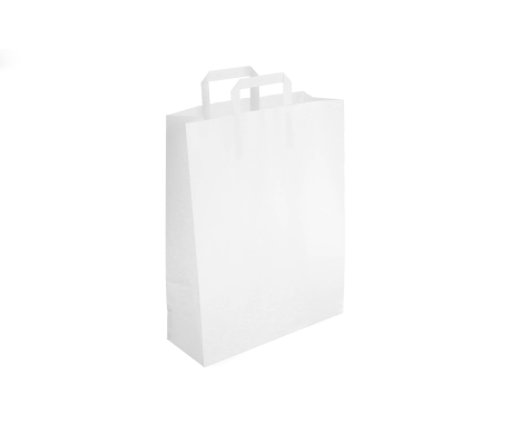FLAT-5: 320 x 120 x 410 mm paper bag with flat paper handles 2