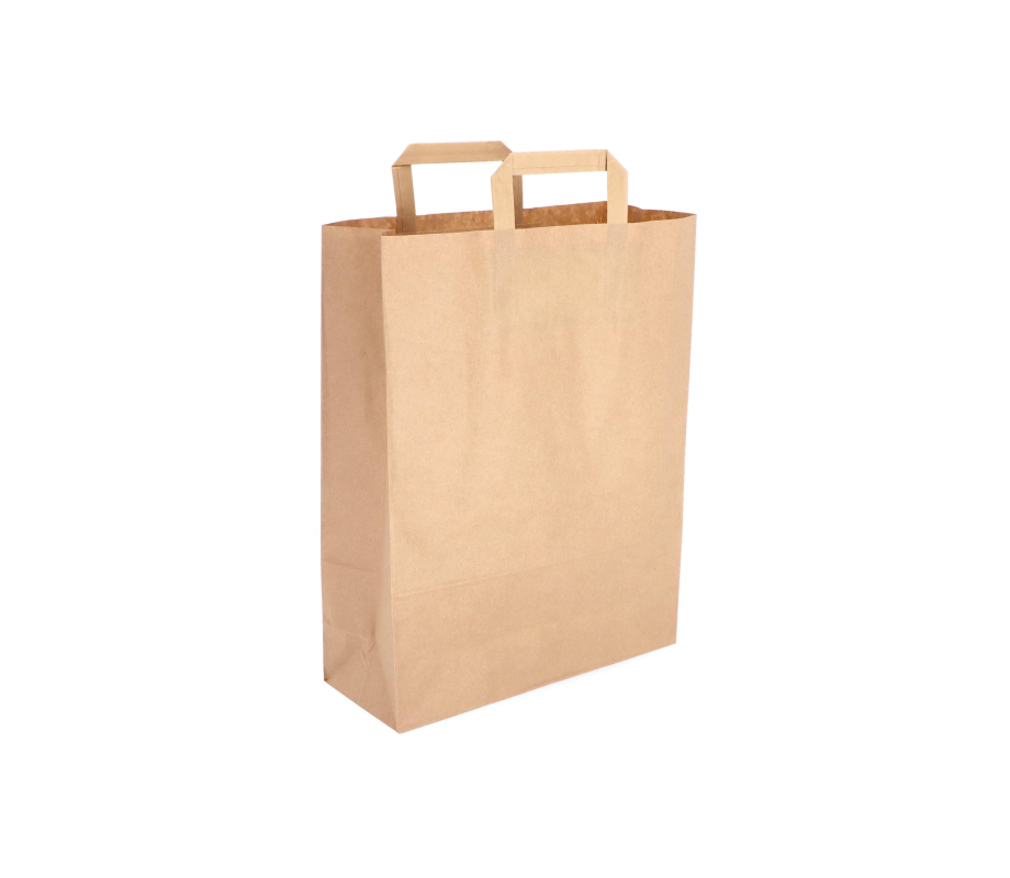FLAT-5: 320 x 120 x 410 mm paper bag with flat paper handles 4