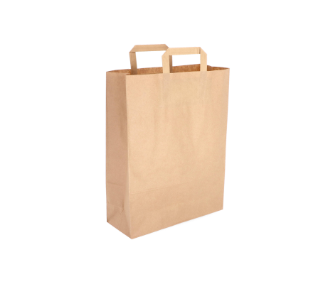 FLAT-5: 320 x 120 x 410 mm paper bag with flat paper handles 3