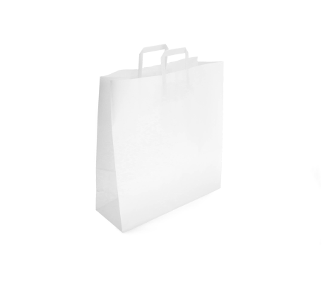 FLAT-6: 450  x 170 x 480 mm popierinis maišelis su plokščiomis popierinėmis rankenėlėmis  1