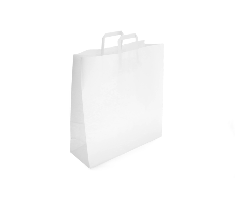 FLAT-6: 450  x 170 x 480 mm popierinis maišelis su plokščiomis popierinėmis rankenėlėmis  2