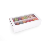 MAC-2L/B: 200 x 100 x 50 mm, Baltos spalvos dėžė saldainiams ir macarons sausainiams su skaidriu langeliu (10vnt) 3