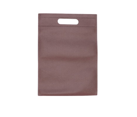 MMK-1: Brown 250 x 350 mm non-woven bag with crossed handle 1