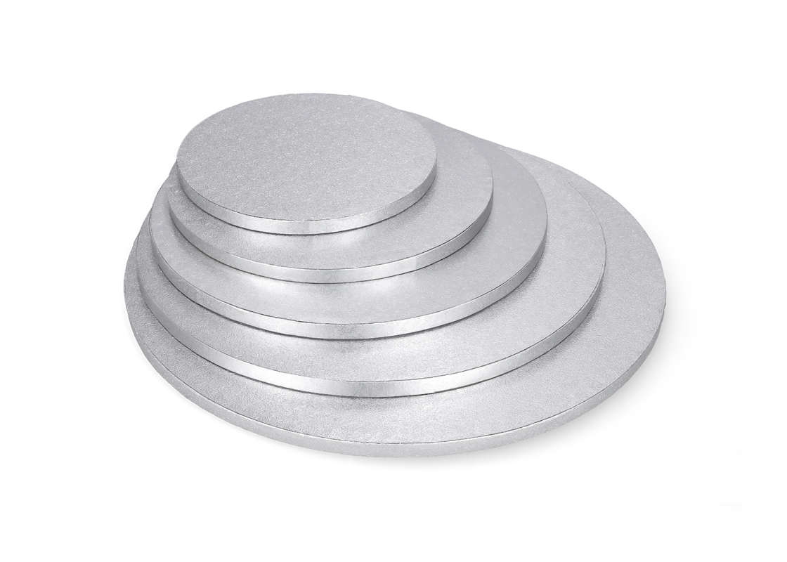 PD-SI/40: 400 mm, 1 pc. Thick silver color round cake drum, 12mm 1