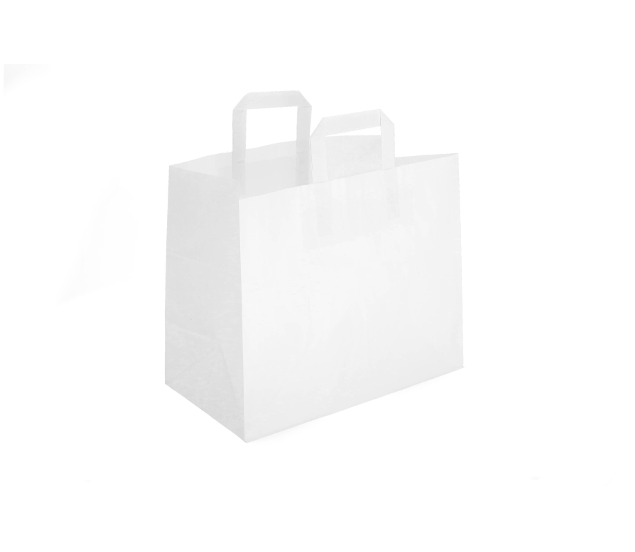 FLAT-3: 260 x 120 x 350 mm paper bag with flat paper handles 1