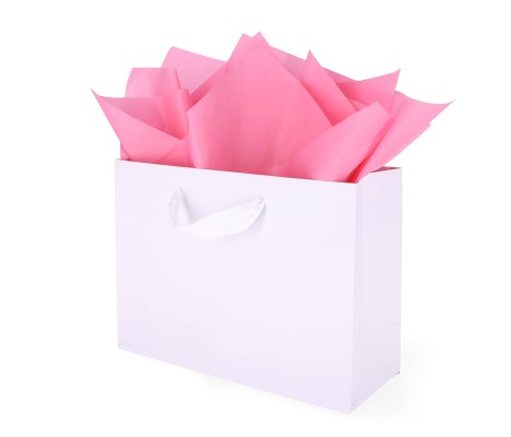 TIS-10: 760 x 500 mm colored tissue paper.<br>Pink 1