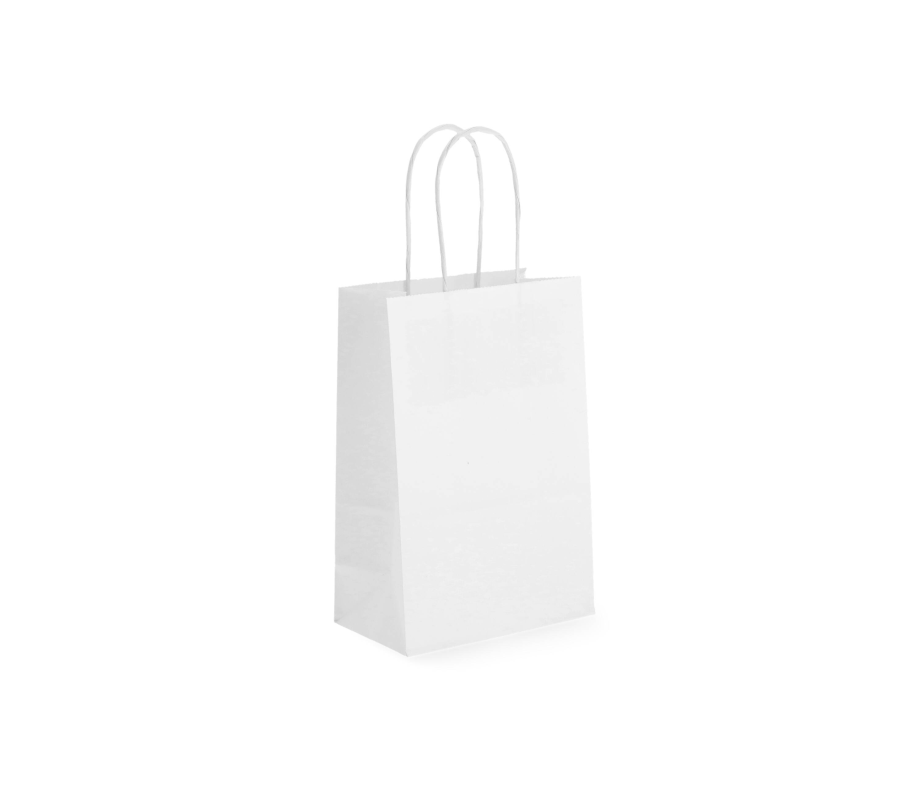 TW-1: 140 x 80 x 210 mm paper bag with twist paper handles 1