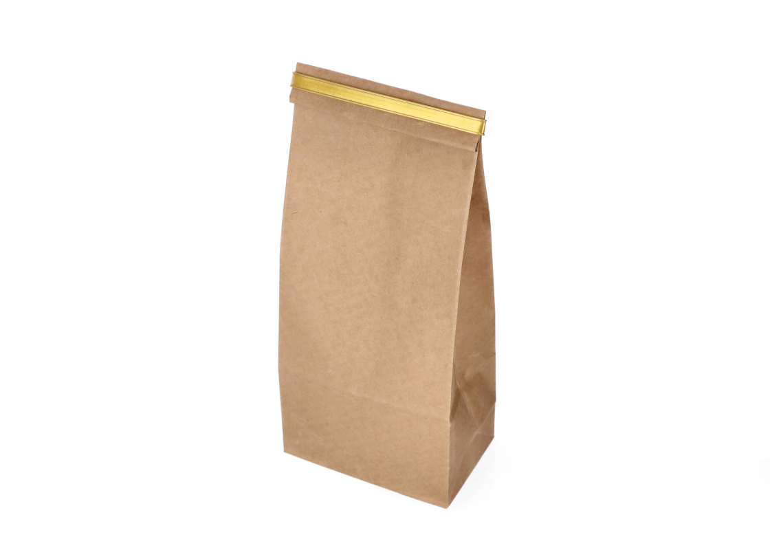 KLIP-140A: golden 140 mmx 8 mm tape for bag closing 1