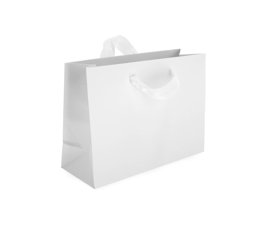 VIP-2: 400 x 150 x 290 mm paper bag with fabric handles 1
